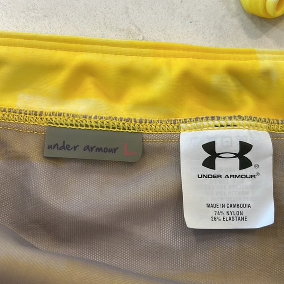 Under Armour Vibrant Yellow Swimwear Set Bikini Medium Top Large Bottom UPF30 - Picture 8 of 12